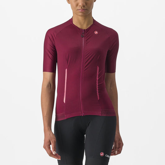 CASTELLI ENDURANCE W Damestrui met korte mouwen Bordeaux