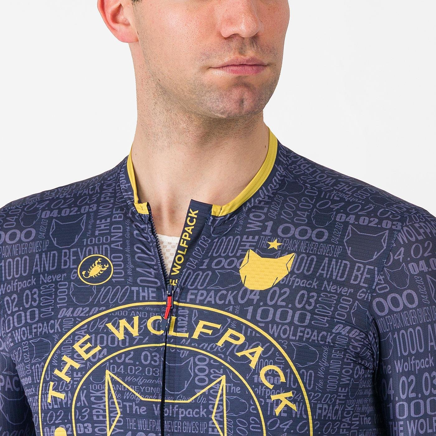 Maillot CASTELLI WOLFPACK 1000 VICTORY Manches Courtes Marine