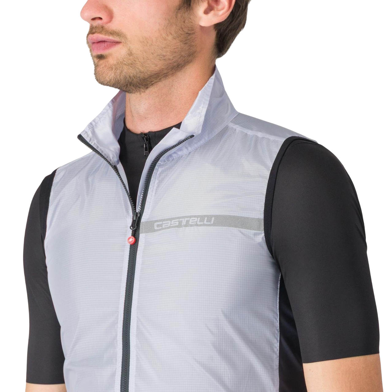 CASTELLI SQUADRA STRETCH Mouwloze Jas Grijs