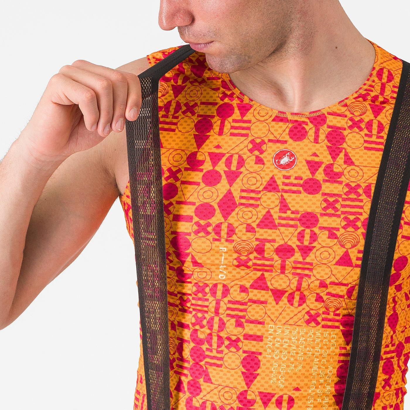 Cuissard Court à Bretelles CASTELLI ESPRESSO R--A/D Gris Fumé