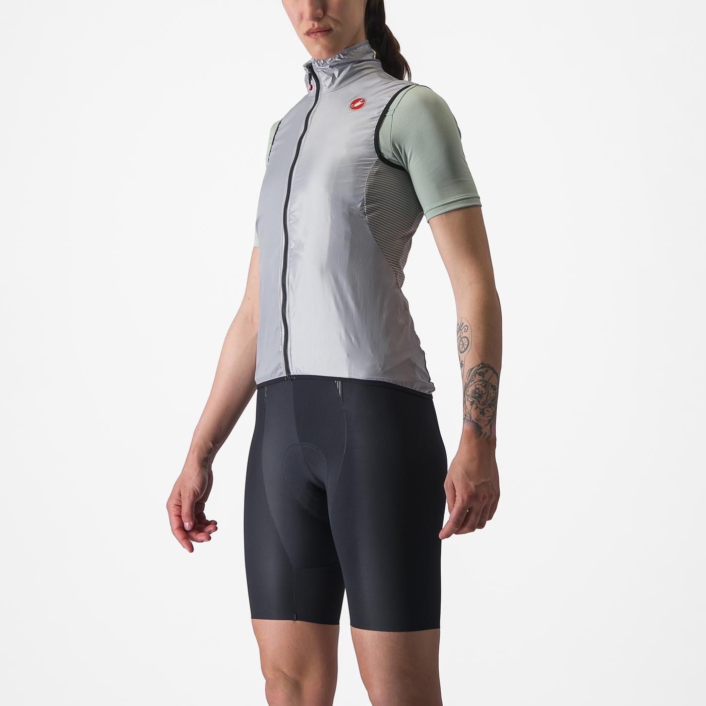 CASTELLI ARIA Grijs Mouwloos Jasje voor dames