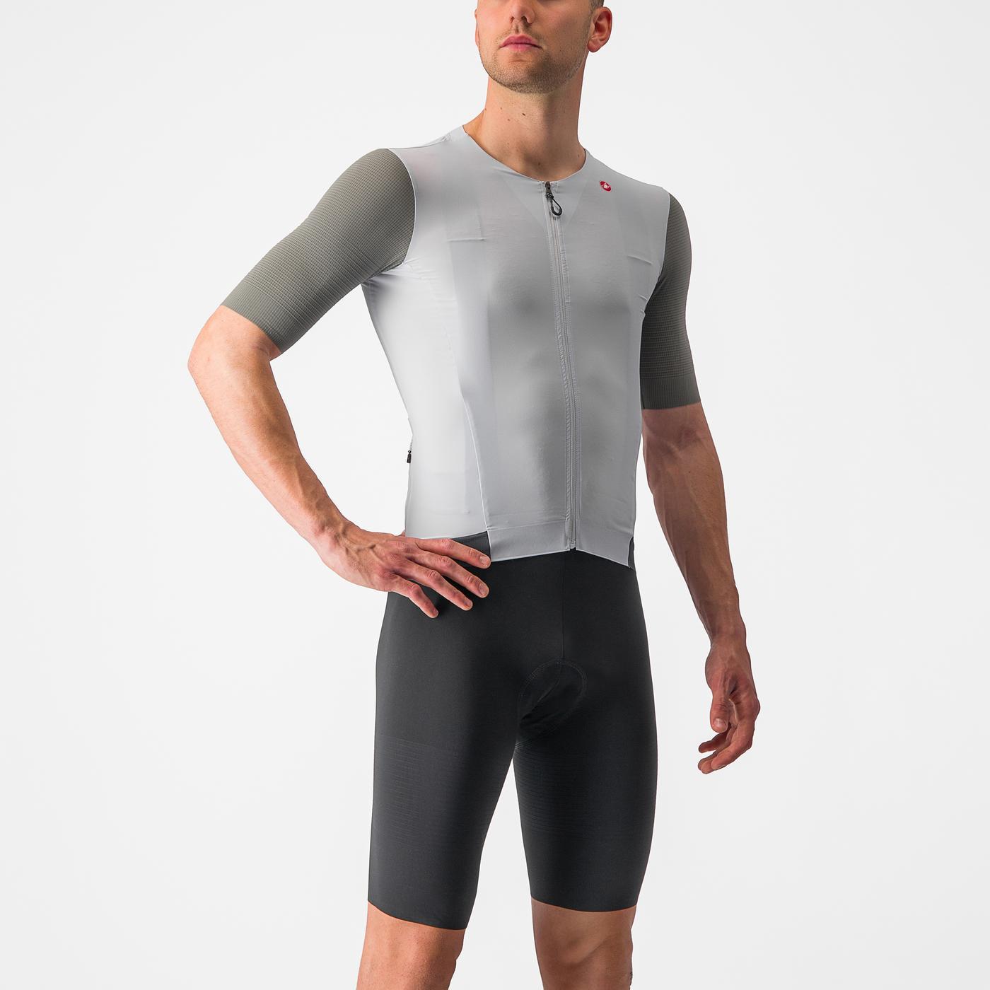 CASTELLI PREMIO Korte Mouw Jersey Wit/Grijs