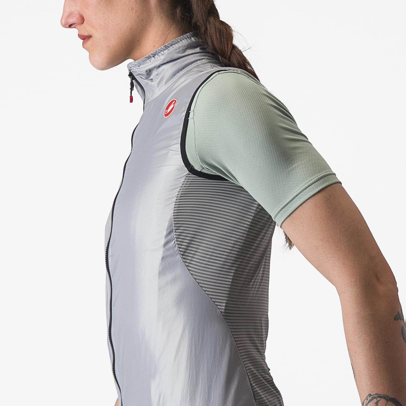 CASTELLI ARIA Grijs Mouwloos Jasje voor dames