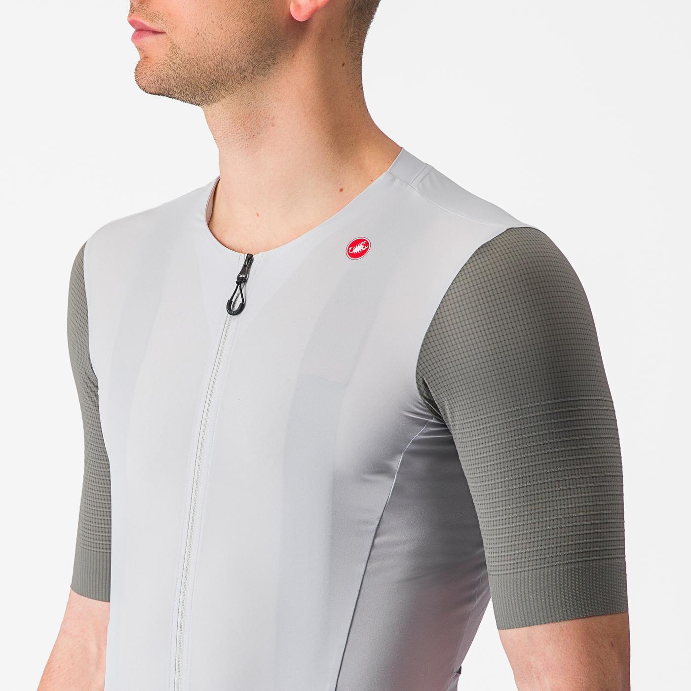 CASTELLI PREMIO Korte Mouw Jersey Wit/Grijs