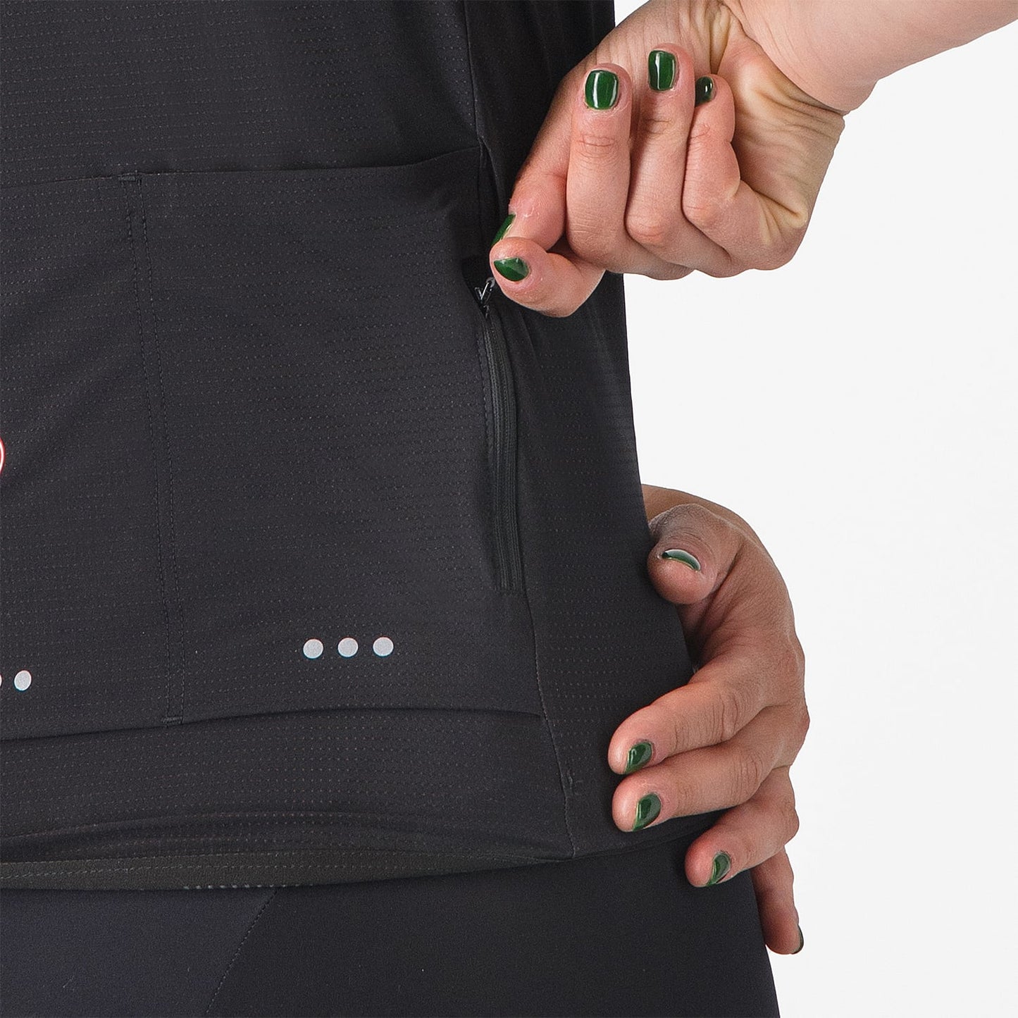 CASTELLI PREMIO EVO Damestrui Korte Mouw Zwart