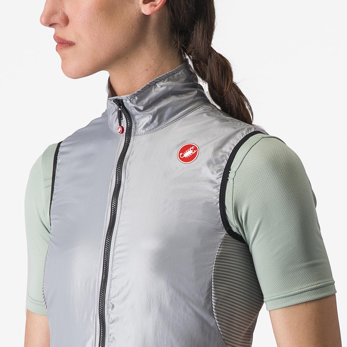 CASTELLI ARIA Grijs Mouwloos Jasje voor dames
