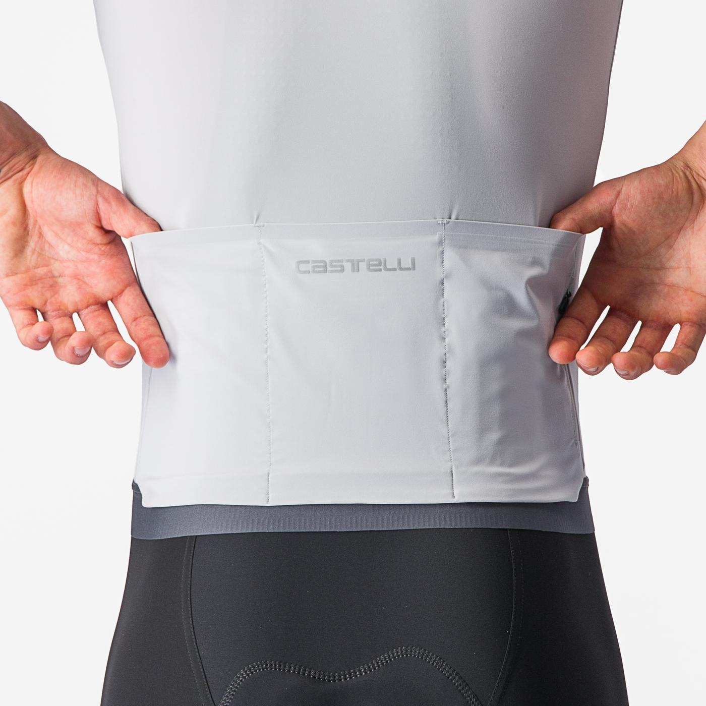 CASTELLI PREMIO Korte Mouw Jersey Wit/Grijs