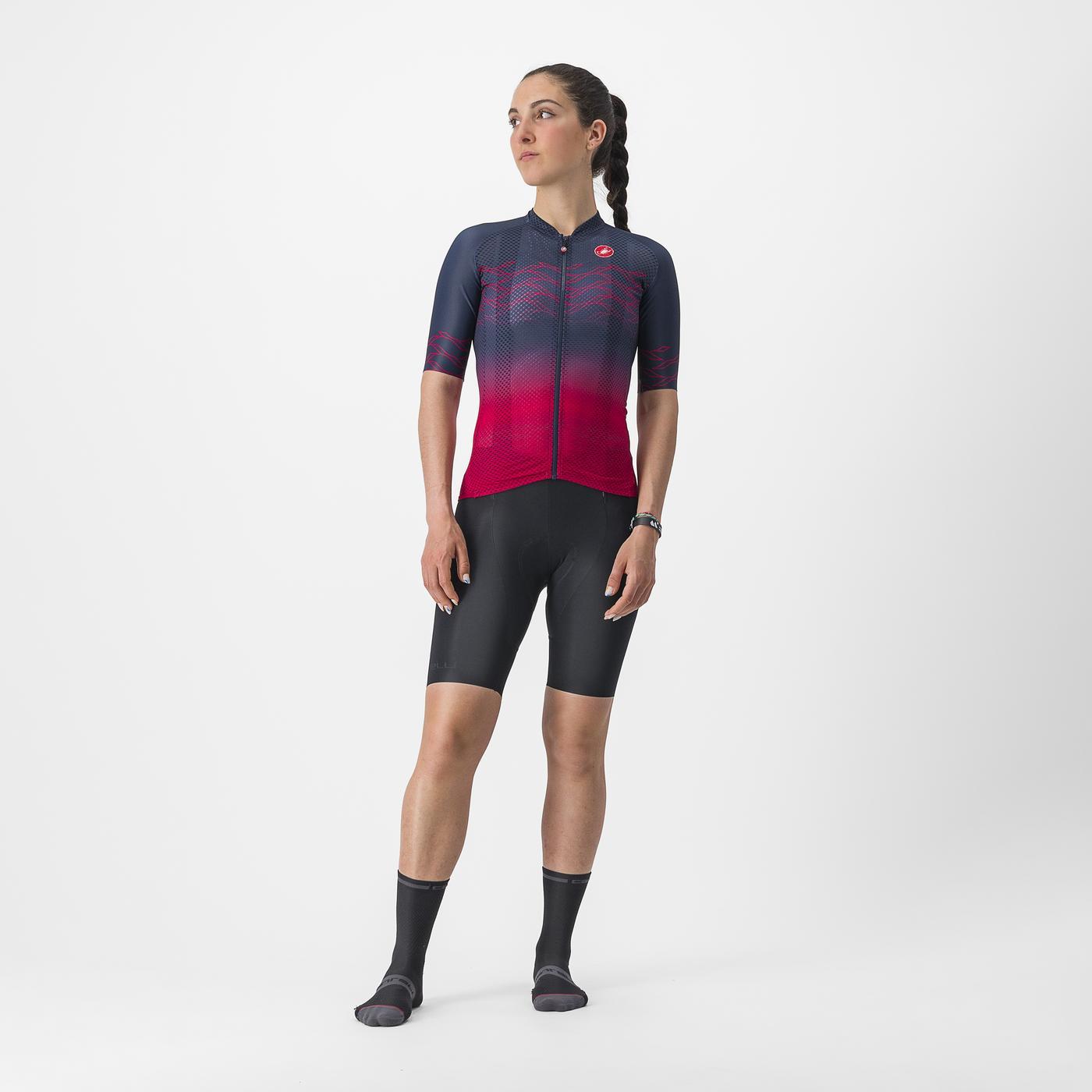 CASTELLI CLIMBER'S 2.0 W Damestrui met korte mouwen Navy/Roze
