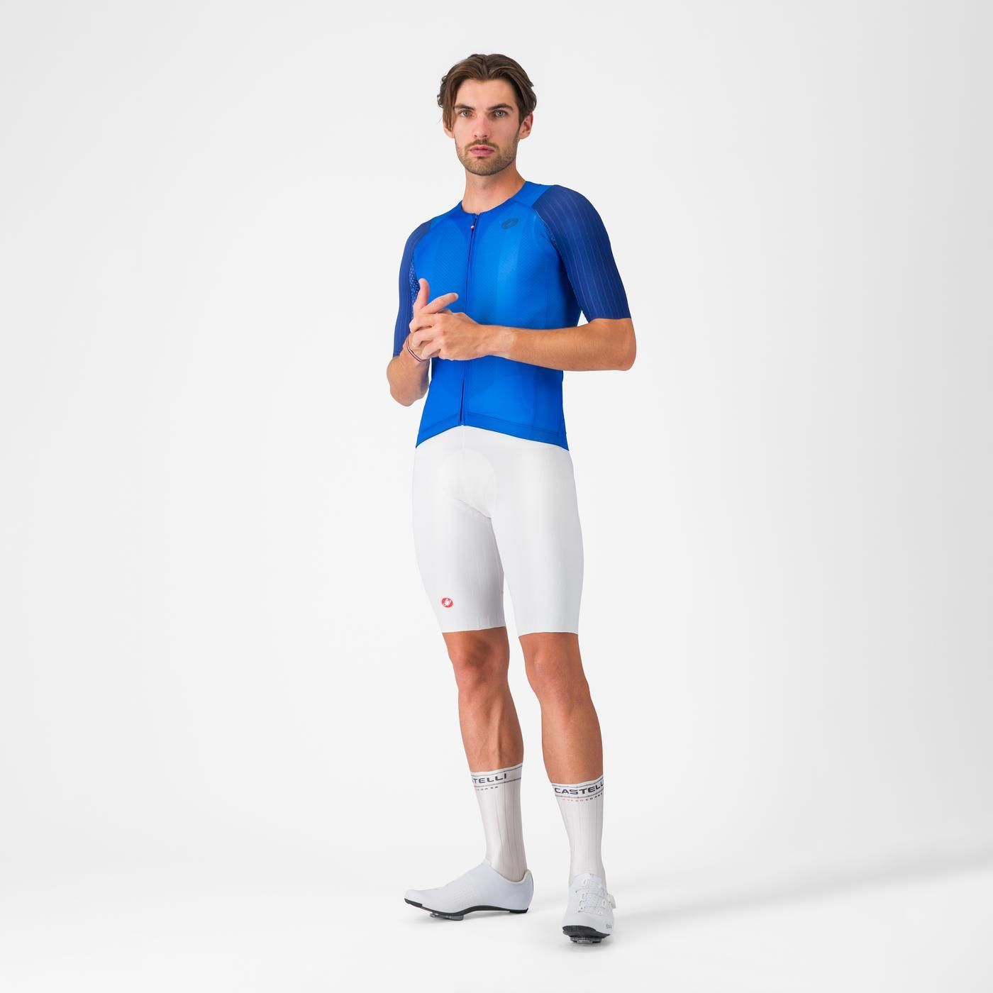 Cuissard Court à Bretelles CASTELLI FREE AERO RACE S Blanc