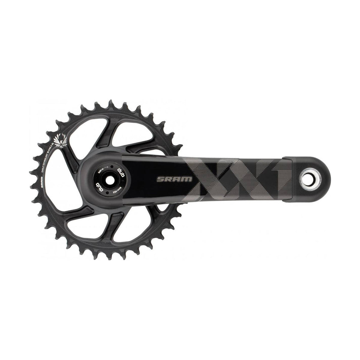 Enkelvoudige trapas 11/12V SRAM XX1 EAGLE FAT BIKE 5" DUB Carbon