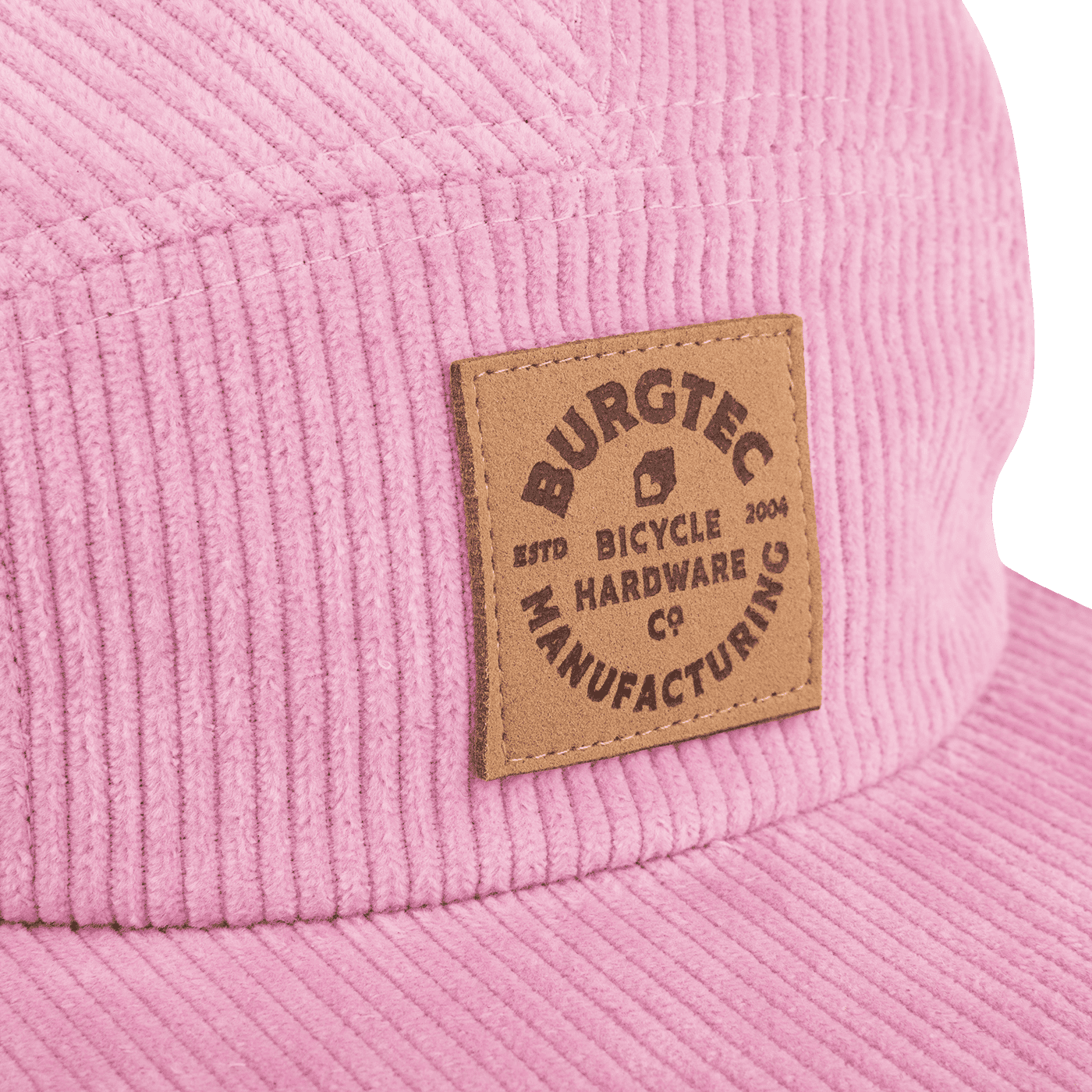 Casquette BURGTEC BANDIT CORDUROY FIVE PANEL Rose Pâle
