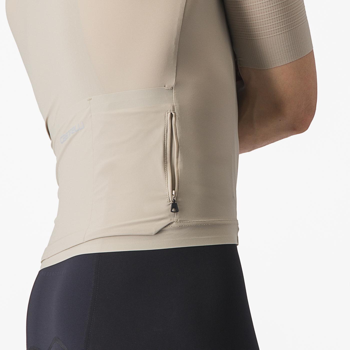 CASTELLI PREMIO Korte Mouw Beige Jersey