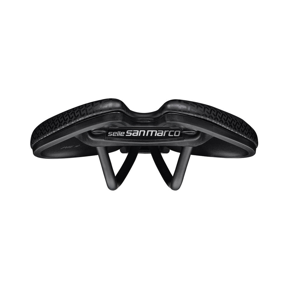 Selle SAN MARCO ASPIDE SHORT COMFORT OPEN-FIT DYNAMIC L3 Largeur 155mm Rails Manganèse