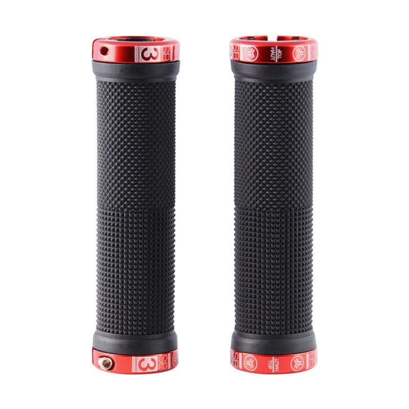 Grips SB3 KHEOPS Lock-On 129 mm Noir/Rouge