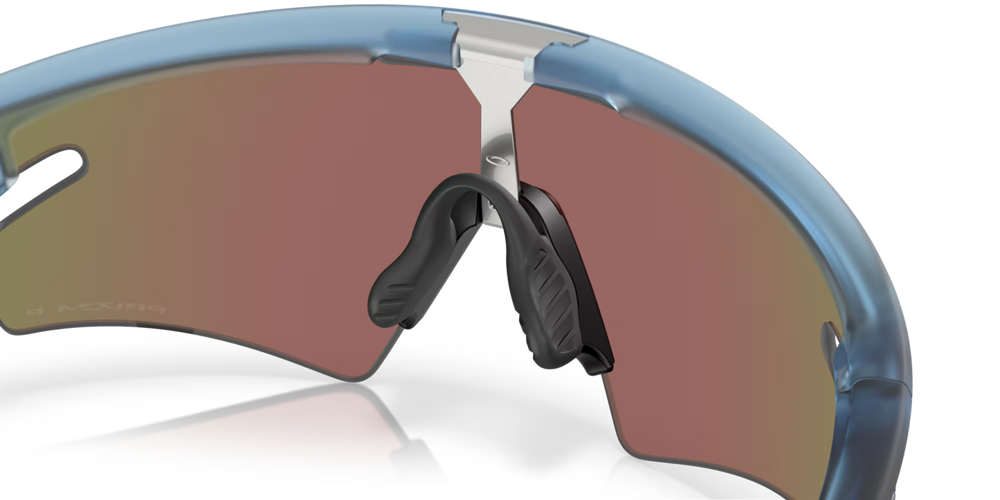 OAKLEY SPHAERA SLASH Mat Transparant Stone Bril Prizm Sapphire Pol Lens