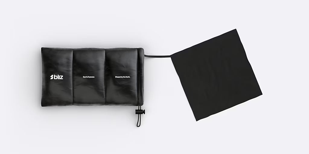 Bril BLIZ P001S Zwart Mat Nano Optics Nordic Ligh Coral - Oranje w Blauw Multi