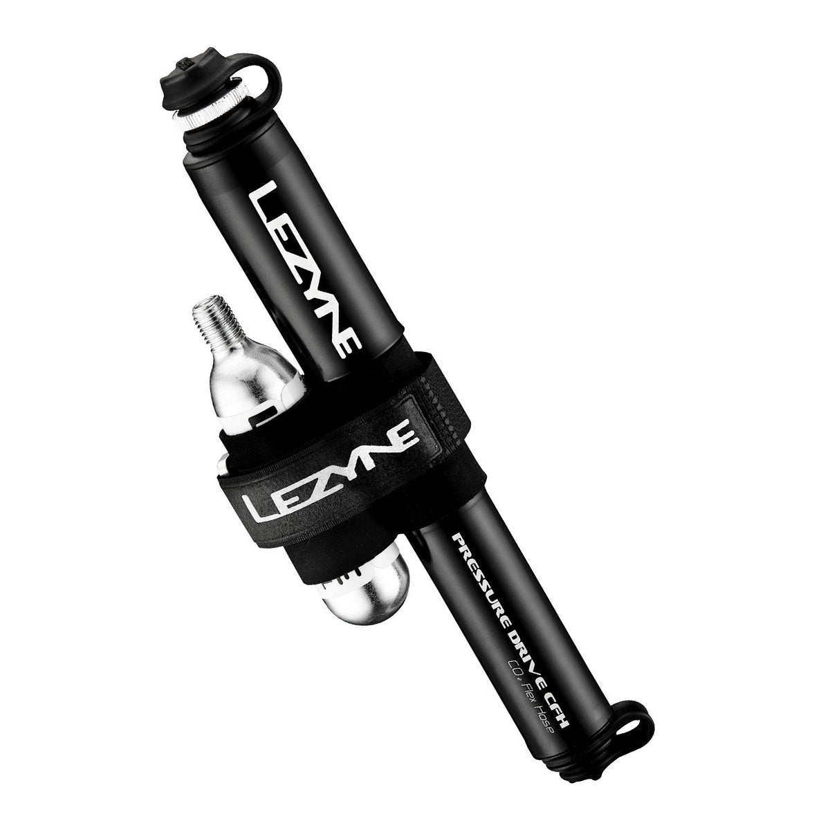 Pompe à Main LEZYNE PRESSURE DRIVE CFH + Cartouche 16g Noir