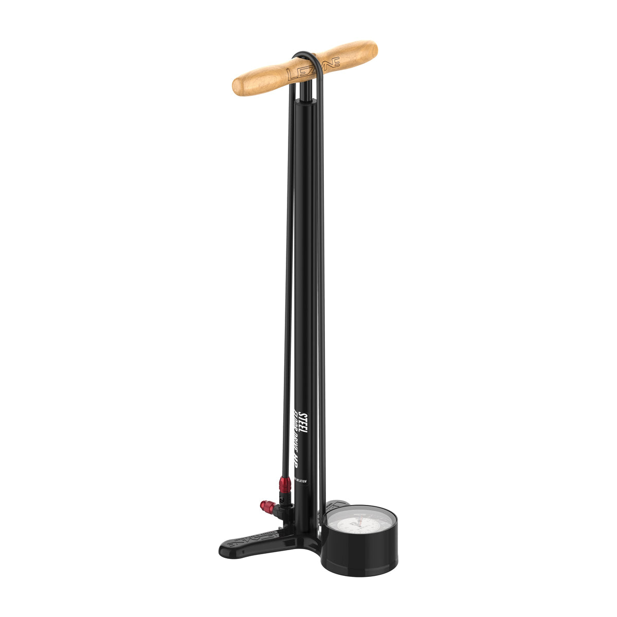 Vloerpomp LEZYNE STEEL FLOOR DRIVE Presta Speed Chuck zwart