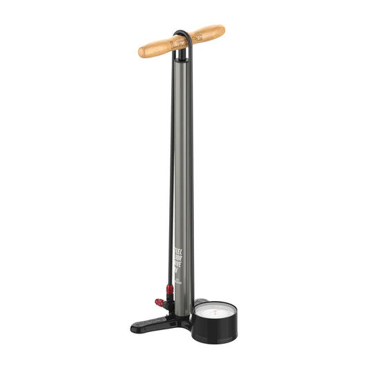 LEZYNE STEEL VLOERDRIVE 3.5 HV Grijze voetpomp