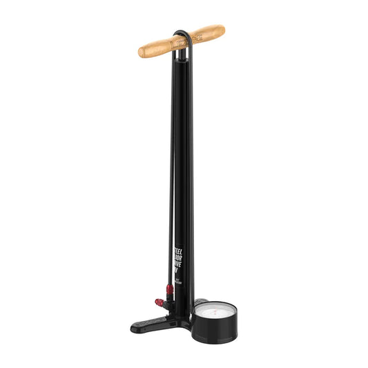 LEZYNE STEEL VLOERDRIVE 3.5 HV voetpomp zwart