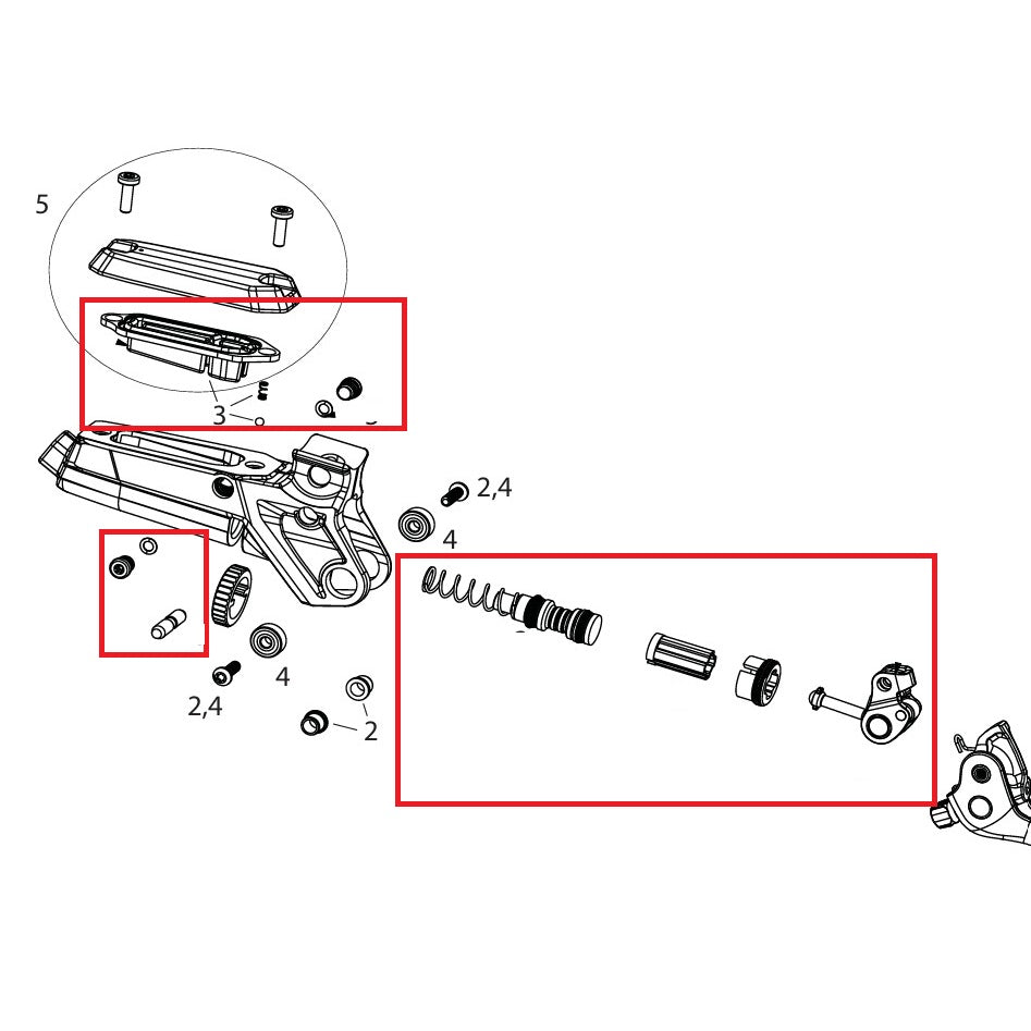 Kit de Pièces Interne Levier SRAM CODE BRONZE STEALTH C1