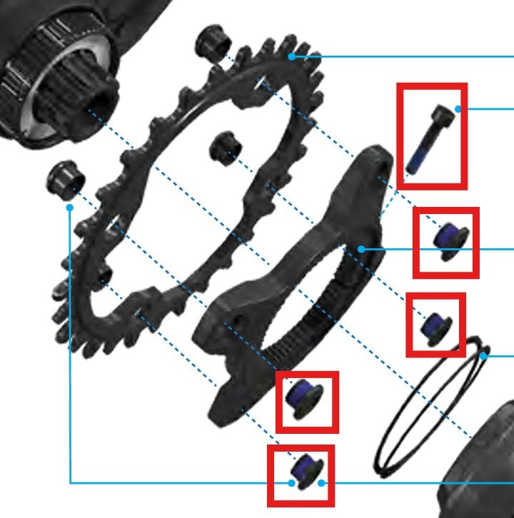 SRAM-boutenset voor MAHLE crankstelmotor