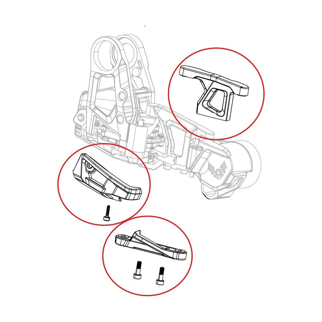Beschermingsset Derailleur SRAM GX T-Type Eagle AXS
