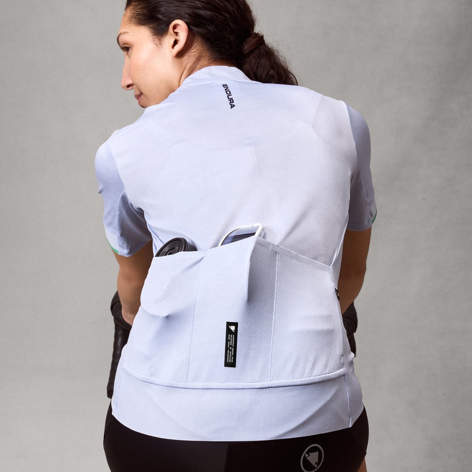 ENDURA FS260 PRINT Damestrui met korte mouwen Aeroblauw