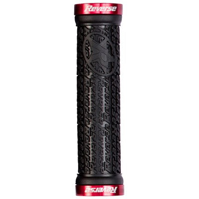 REVERSE COMPONENTS STAMP Lock-On handgrepen Ø 30mm Zwart/Rood