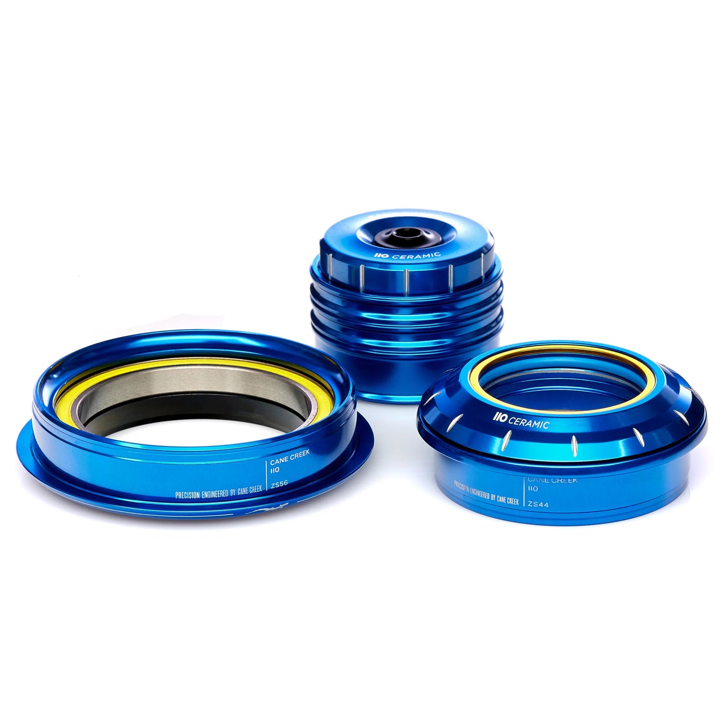 Jeu de Direction Semi-Intégré Conique Céramique CANE CREEK 110 1"1/8-1.5" ZS44/ZS56 30th Anniversary Bleu