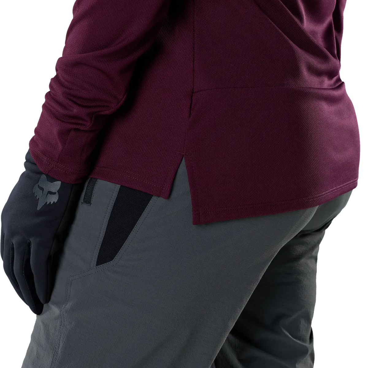Dames FOX RANGER FOX HEAD-shirt met lange mouwen bordeauxrood
