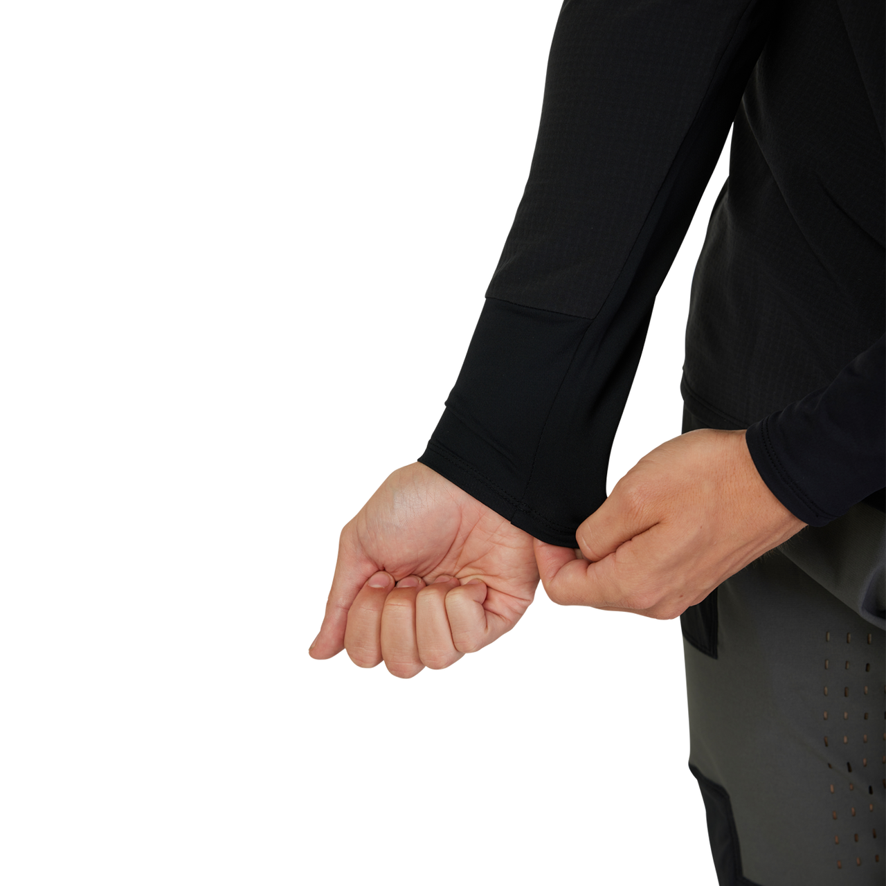 FOX DEFEND THERMAL Lange Mouw Jersey Zwart