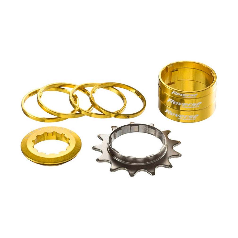 Kit Single Speed avec Pignon 13 Dents REVERSE COMPONENTS Or