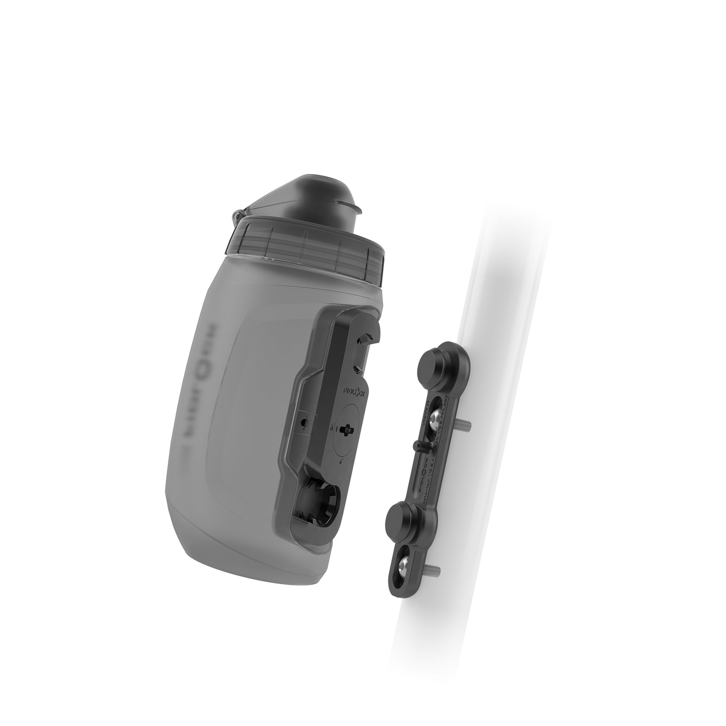 Kit Bidon et Porte-Bidon FIDLOCK TWIST BIKE BASE 450 ml Fumé