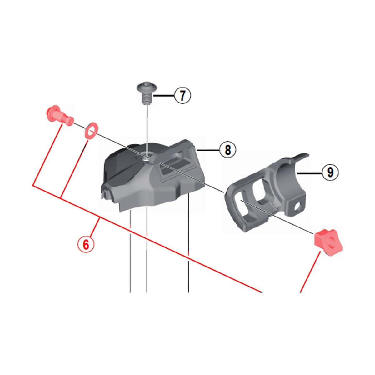 Boulon de Fixation I-Spec pour Commande de Vitesse SHIMANO M9000-I / M8000-I #Y01U98060