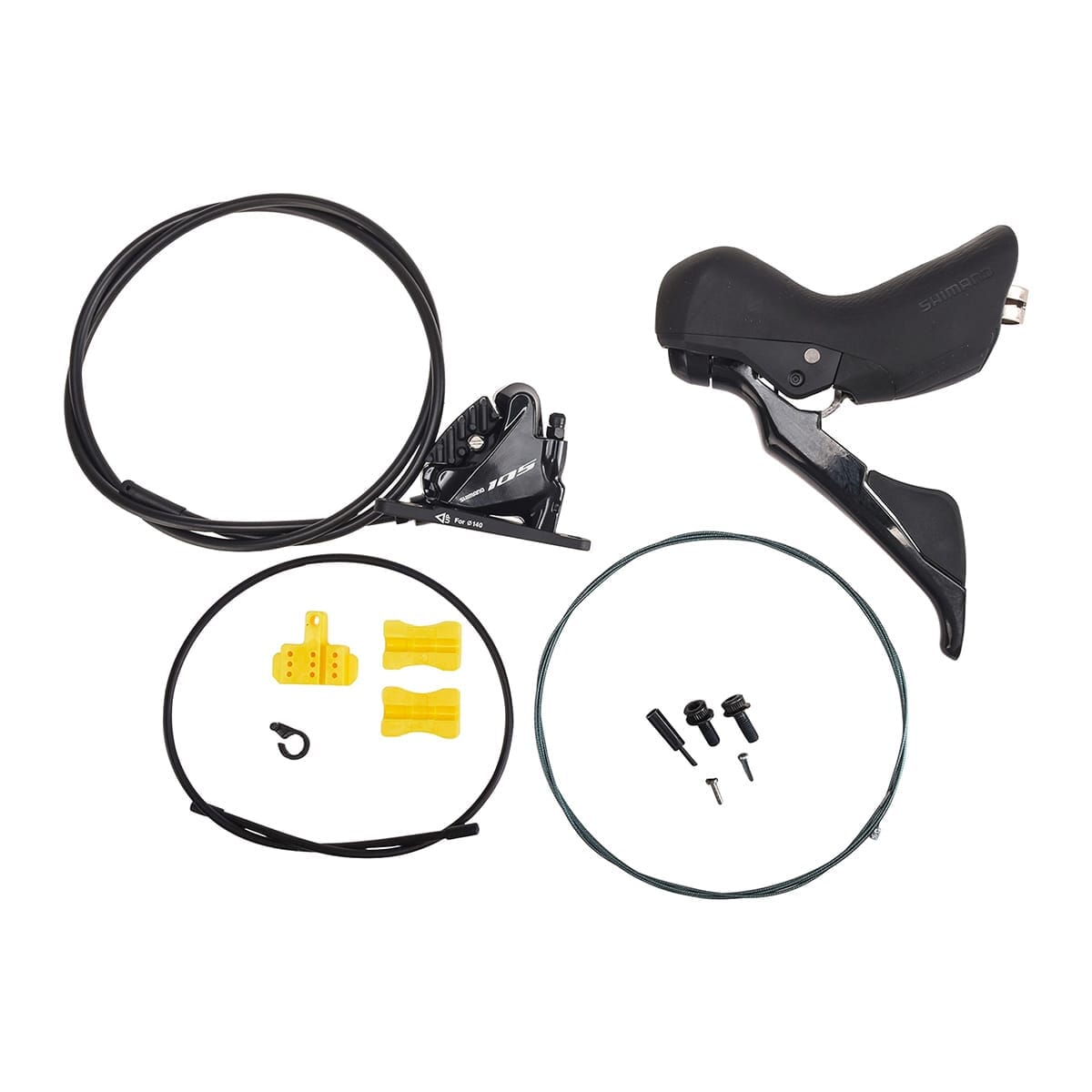 Paar SHIMANO 105 R7020 2x11 flat mount niet-vergrendelde hendels en remklauwen