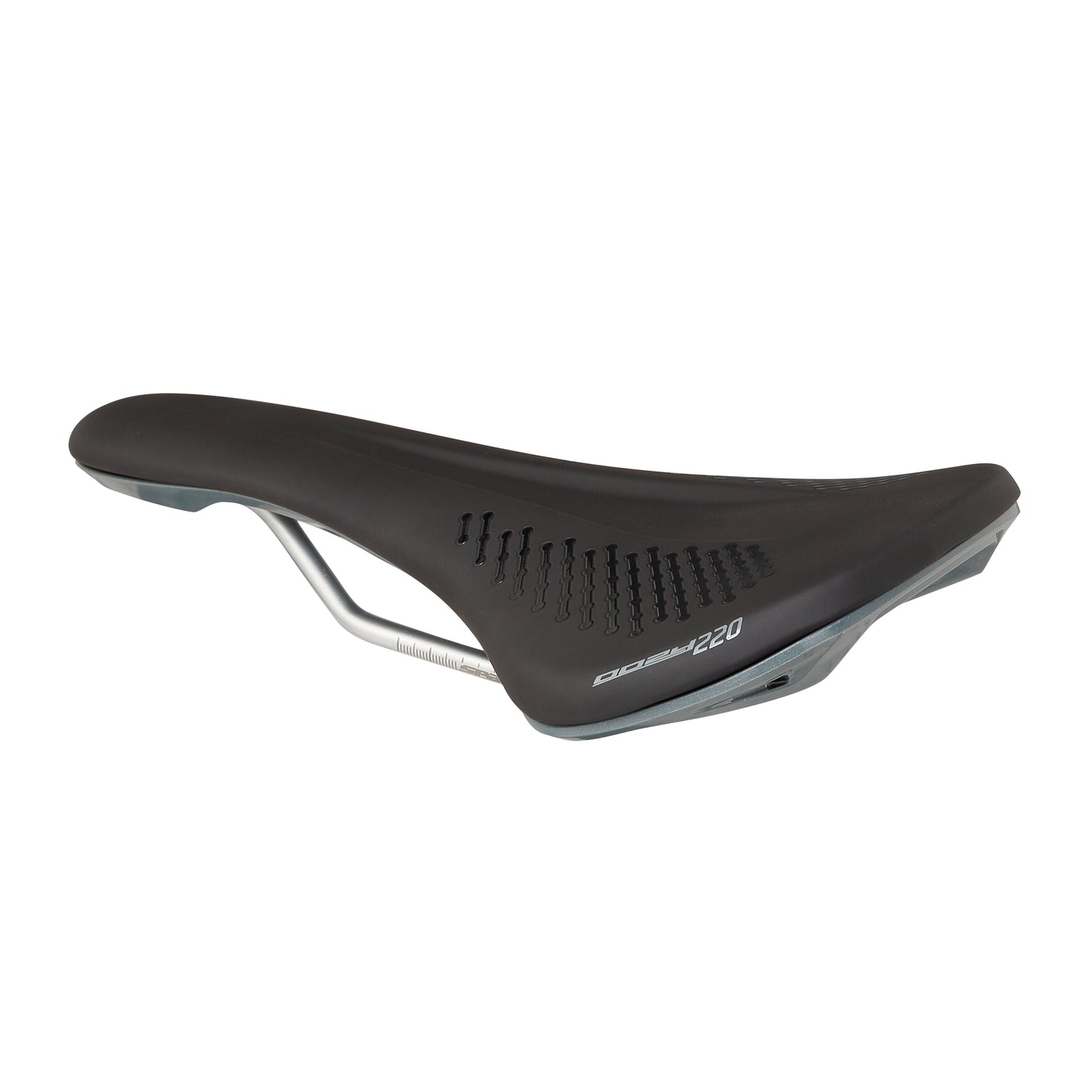 SPANK OOZY 220 144mm Zadel CrN/Ti Rails Grijs