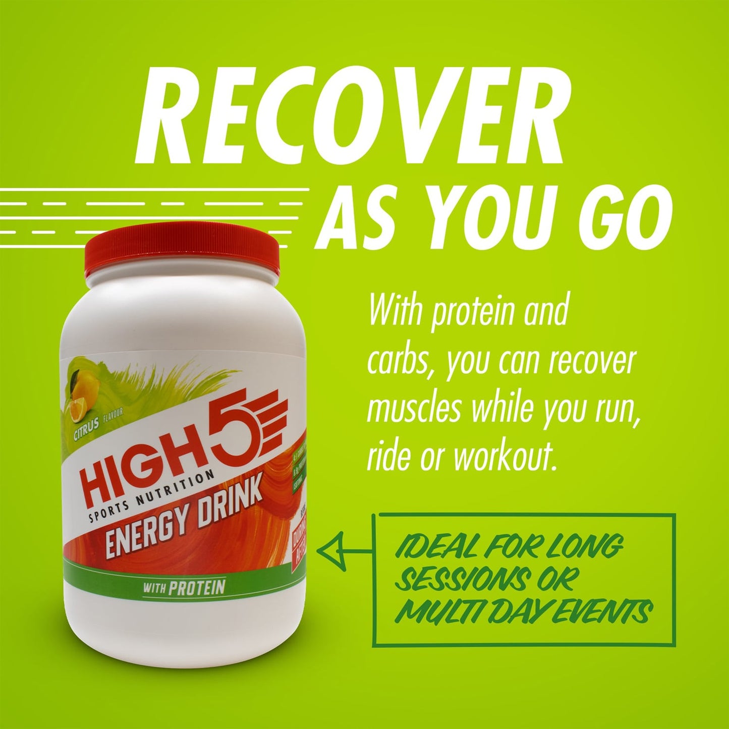 Energiedrank High5 ENERGY DRINK PROTEIN (1,6kg) Citroen