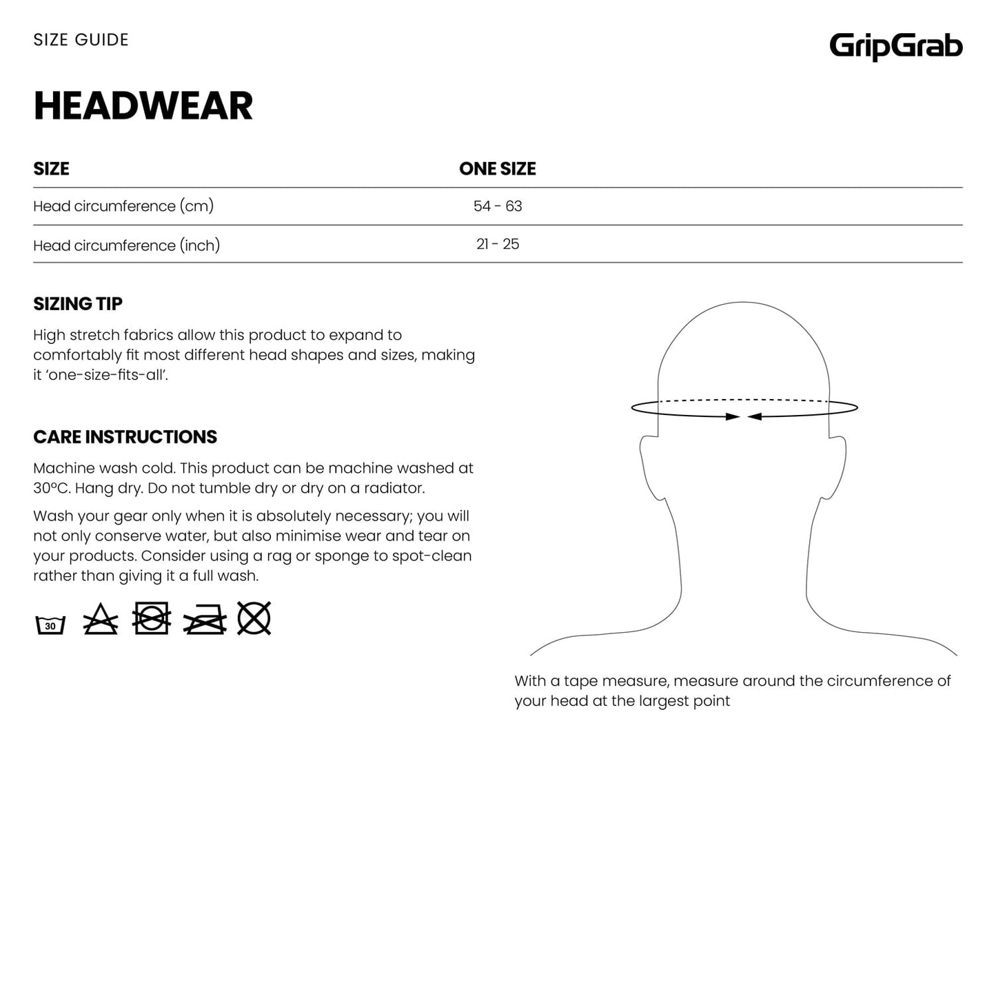 GRIPGRAB UPF 50+ Helmovertrek Wit