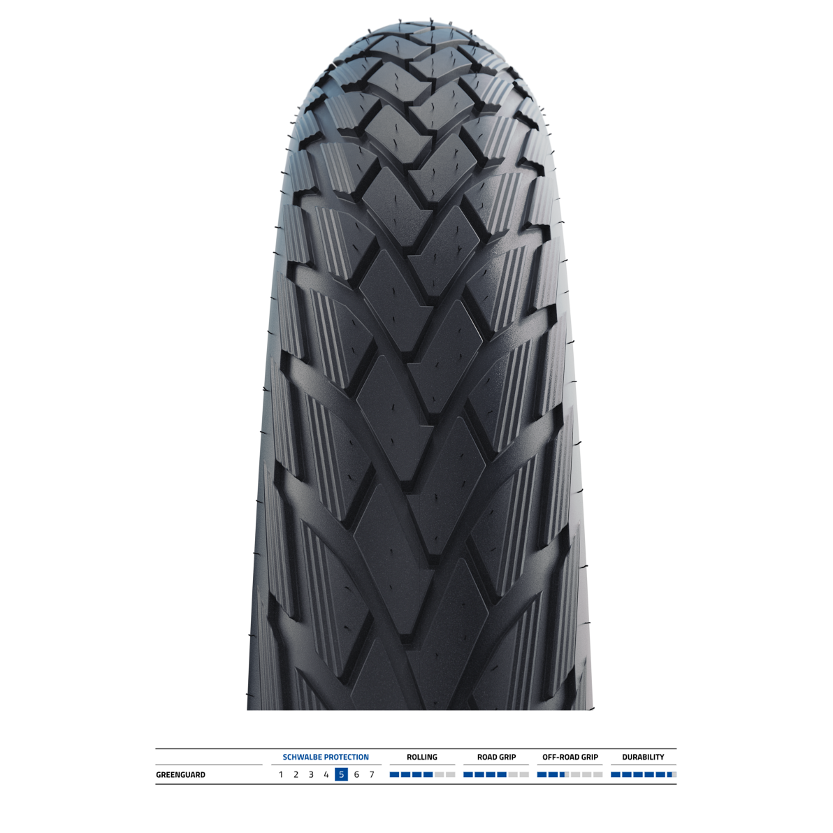 SCHWALBE GREEN MARATHON 27.5x2.15 ADDIX ECO GreenGuard Tubetype Trekvaste band