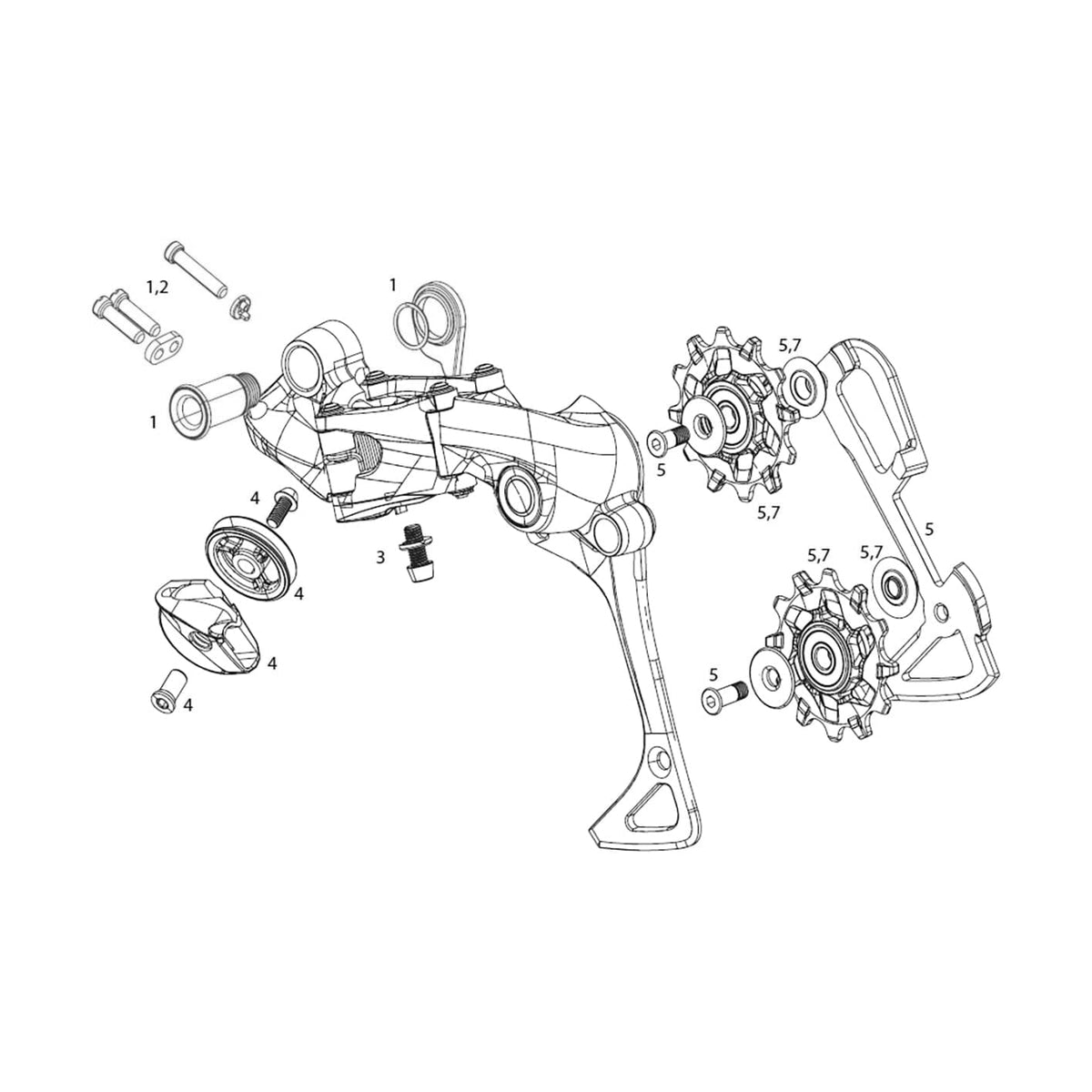Kit Vis B et Butée de Dérailleur Arrière SRAM GX DH / X01DH 7V #11.7518.068.000