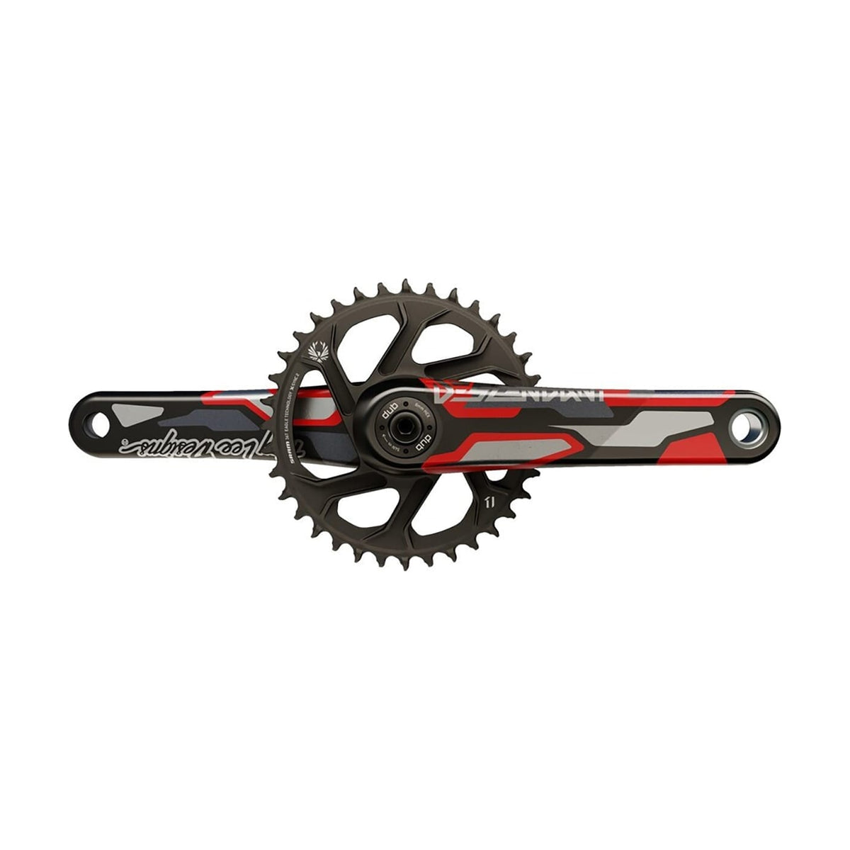 Pédalier 11/12V TRUVATIV DESCENDANT TLD EAGLE ALL DH DUB83 Rouge Carbone