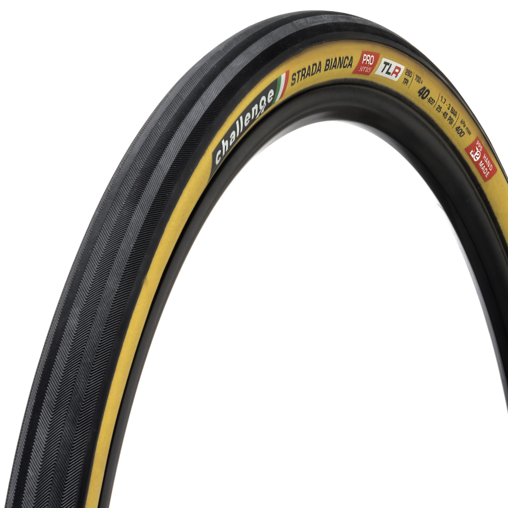 Pneu CHALLENGE STRADA BIANCA 700x40c Tubeless Ready Beige