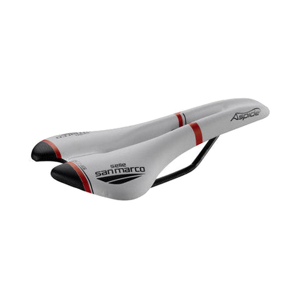 Zadel SAN MARCO ASPIDE RACING OPEN FIT NARROW Rails Xsilite Wit/Zwart/Rood
