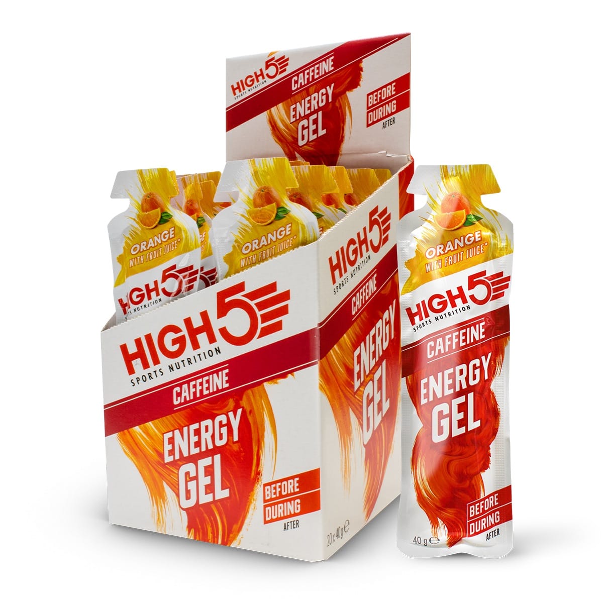 High5 ENERGY GEL Cafeïne (40g) Oranje