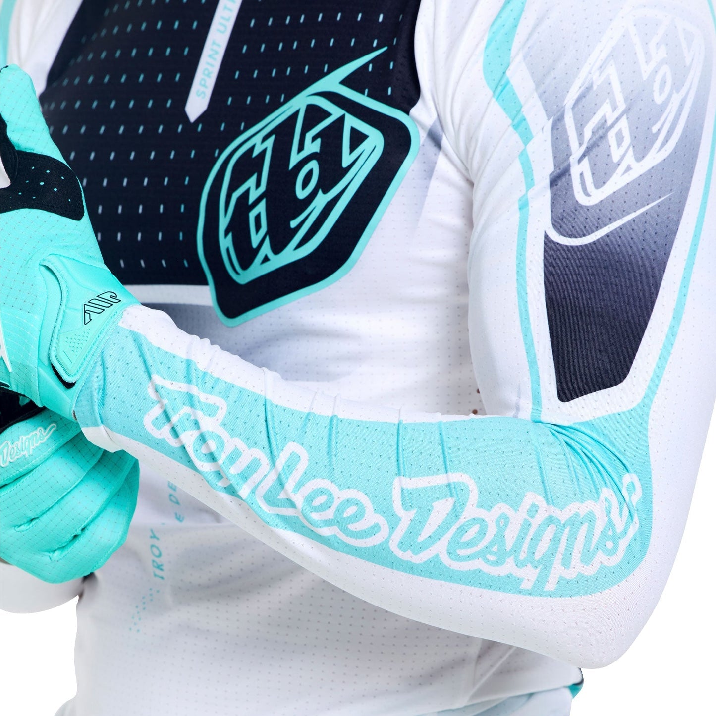 Maillot TROY LEE DESIGNS SPRINT ULTRA PROTON Manches Longues Blanc/Bleu