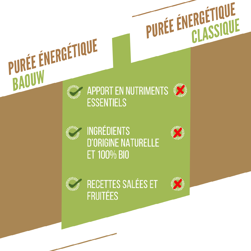 BAOUW Biologisch Recept Fruit Energie Puree Banaan/Kiwi/Vanille (90g)
