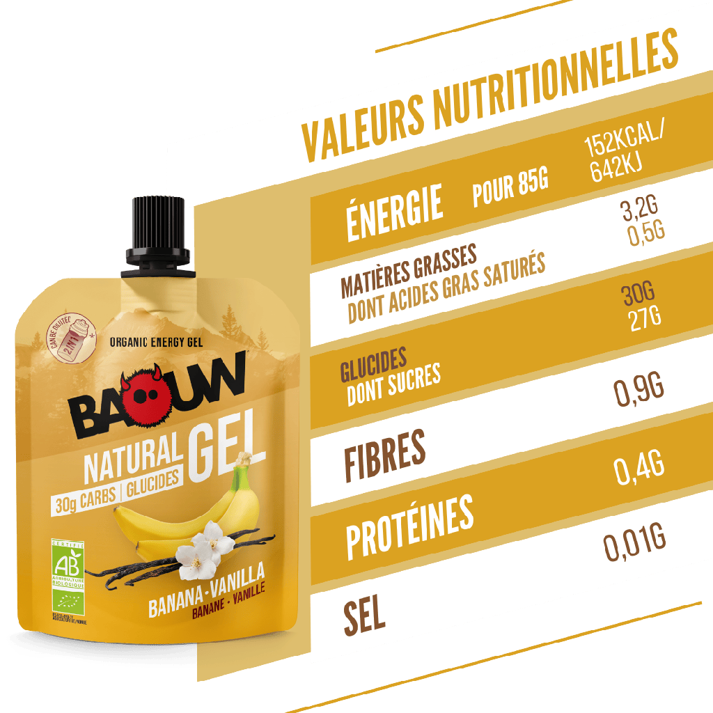 BAOUW ORGANIC Banaan-Vanille Energiegel (85g)
