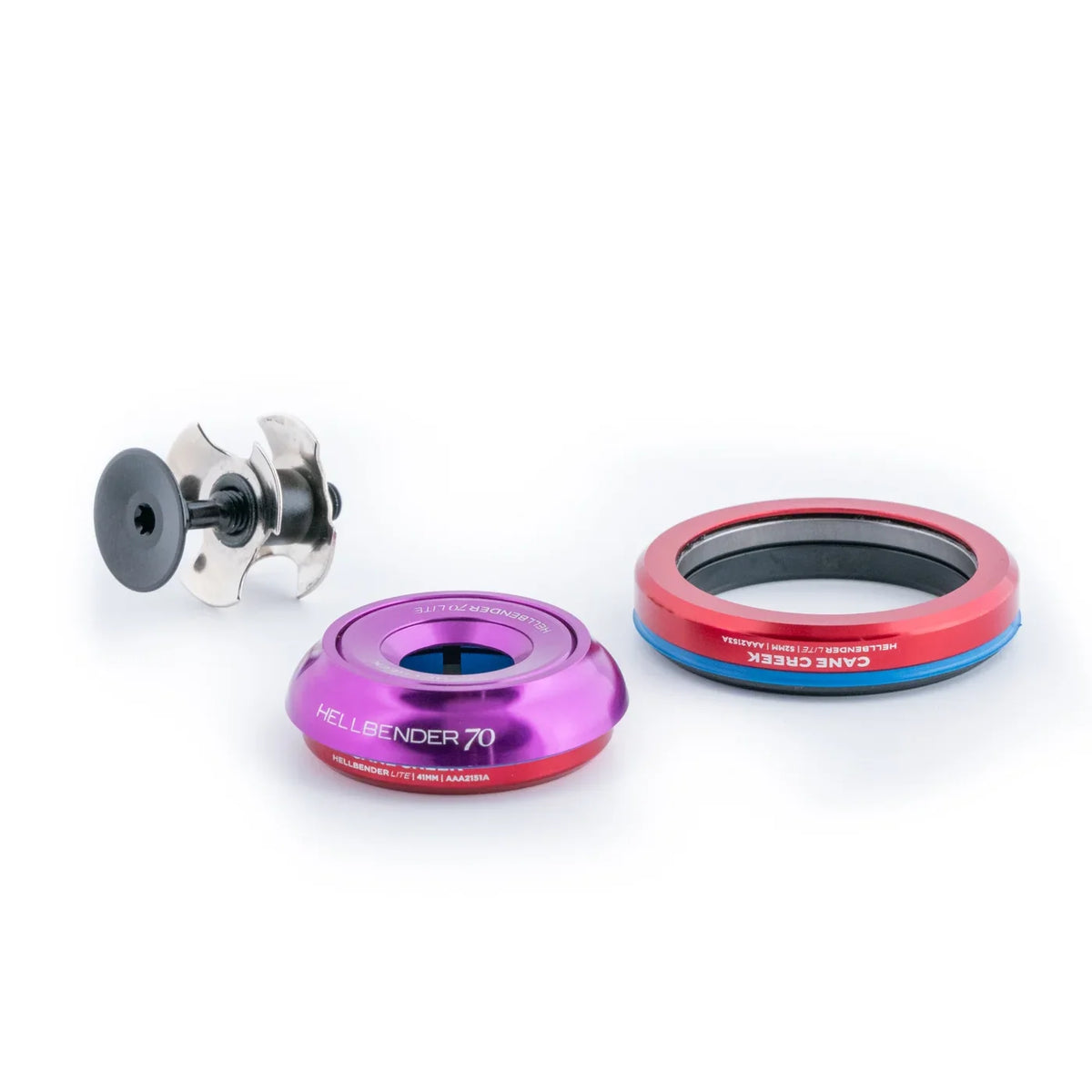 Jeu de Direction Intégré Conique CANE CREEK Hellbender 70 Lite 1"1/8-1.5" IS41/IS52 Violet