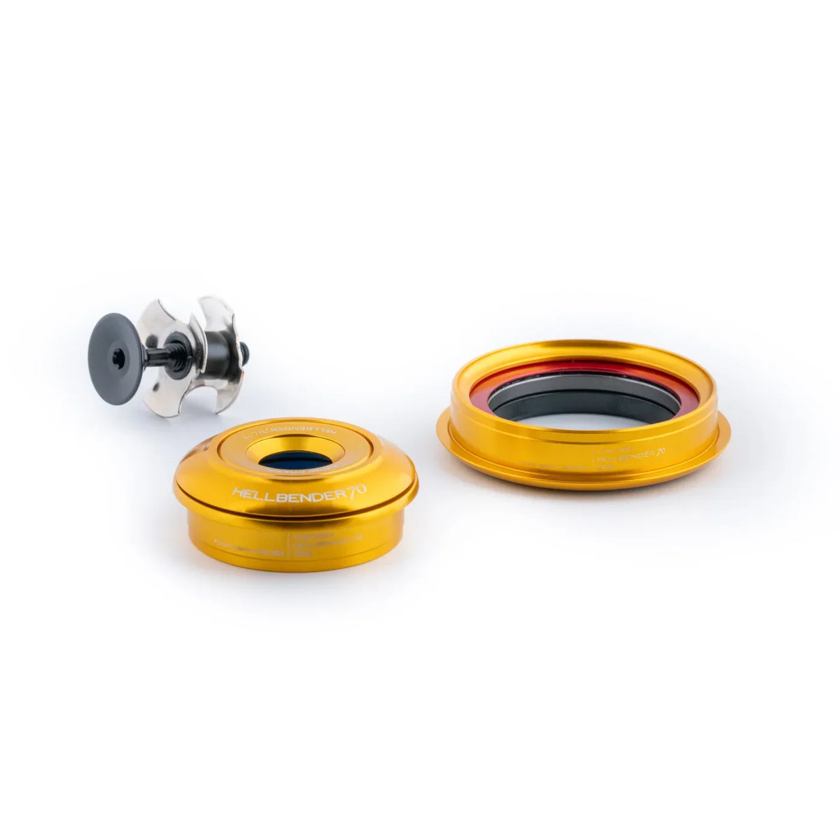 Geïntegreerd conisch balhoofdstel CANE CREEK Hellbender 70 Lite 1"1/8-1.5" IS41/IS52 goud